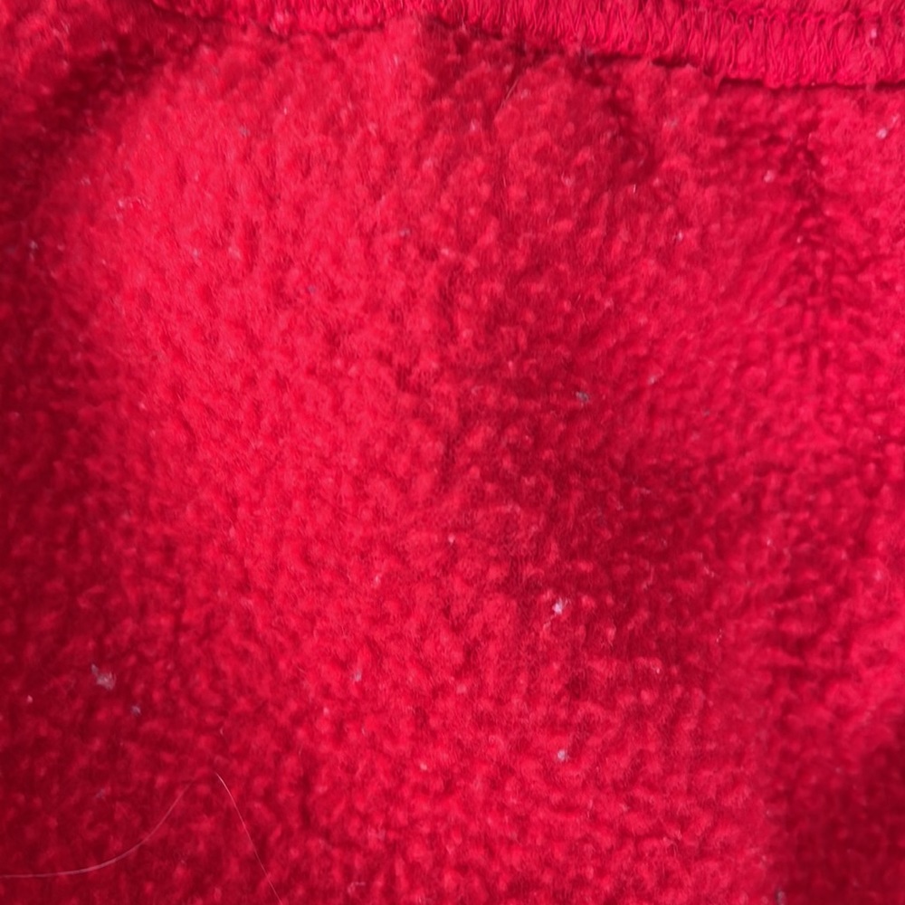 Tommy Hilfiger red fleece pullover with black zipper at the neck, large, AS IS - Picture 13 of 15
